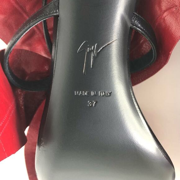 Giuseppe Zanotti Lilium Flower Appliqué Strappy High Heel Sandals 37 - Picture 10 of 13